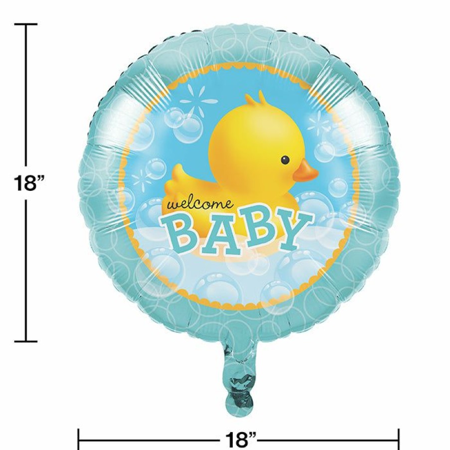 Baby Showers * | Creative Converting Baby Showers Bubble Bath Metallic Balloon 18