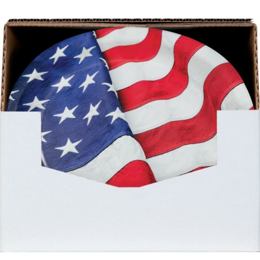 Holidays * | Creative Converting Patriotic Flag Oval Platter 8Ct Patriotic And 4Th Of July Party Decorations