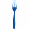 Solid Color Tableware * | Creative Converting Cobalt Blue Plastic Forks, 50 Ct Solid Color Tableware