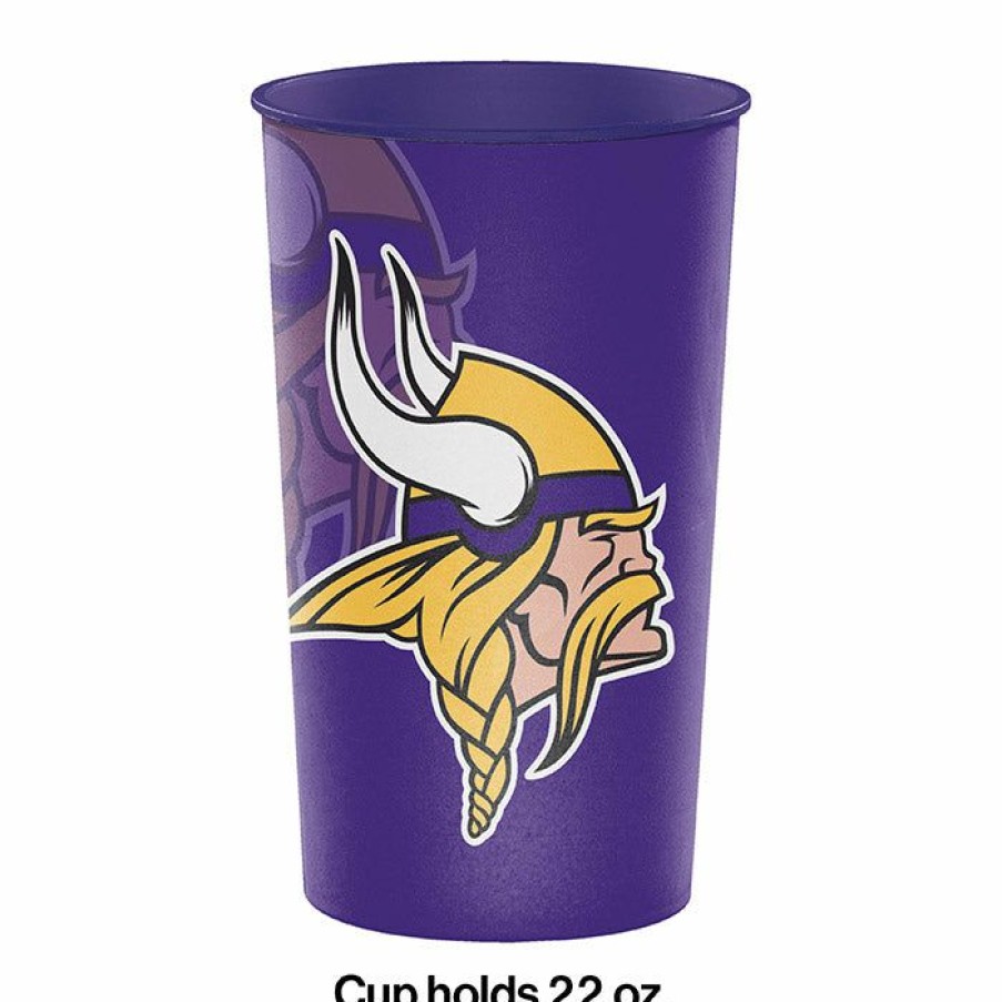 Sports * | Creative Converting Minnesota Vikings Plastic Cup, 22 Oz Nfl And Football Party Supplies