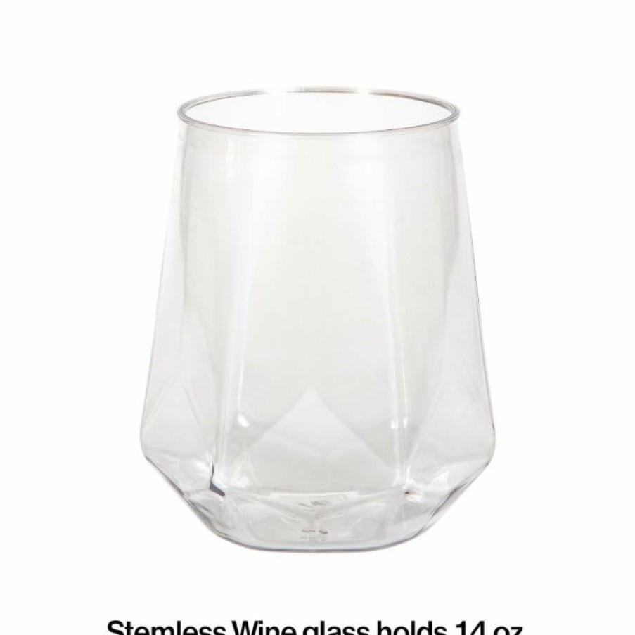 Themed Tableware * | Creative Converting Fractal Stemless Wine Tumbler, 14 Oz (4/Pkg)