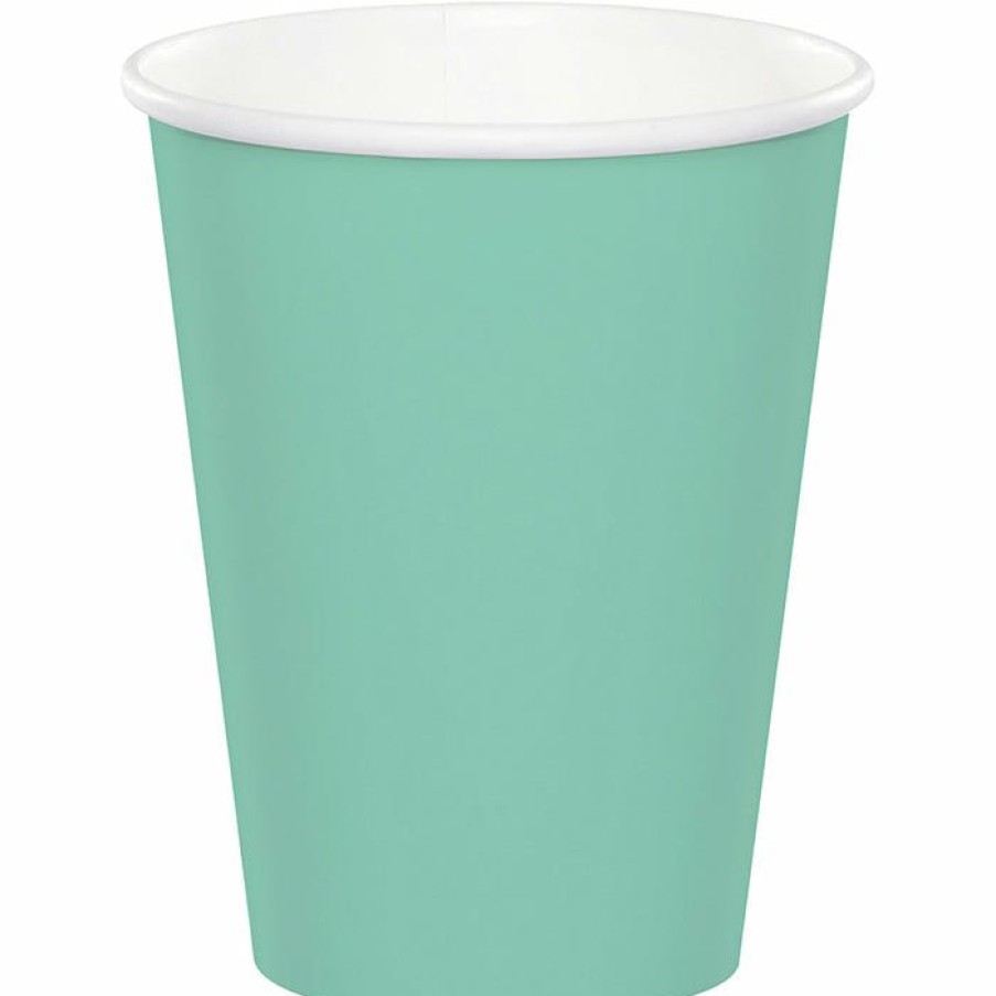 Solid Color Tableware * | Creative Converting Fresh Mint Hot/Cold Paper Cups 9 Oz., 24 Ct Solid Color Tableware