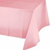 Solid Color Tableware * | Creative Converting Classic Pink Plastic Tablecover 54 X 108