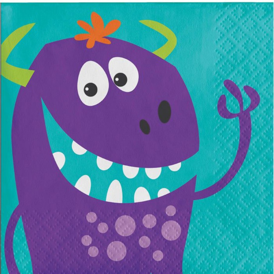 Birthdays * | Creative Converting Kids Birthday Party Themes Fun Monsters Beverage Napkin (Case Pack Of 192)