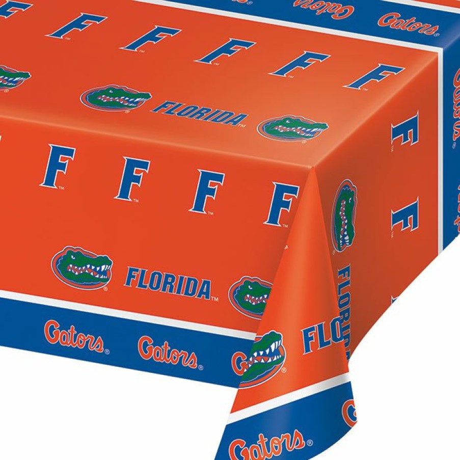 Sports * | Creative Converting Ncaa College Themed Party Decorations University Of Florida Plastic Table Cover, 54 X 108