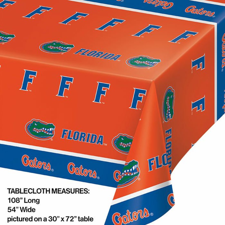 Sports * | Creative Converting Ncaa College Themed Party Decorations University Of Florida Plastic Table Cover, 54 X 108