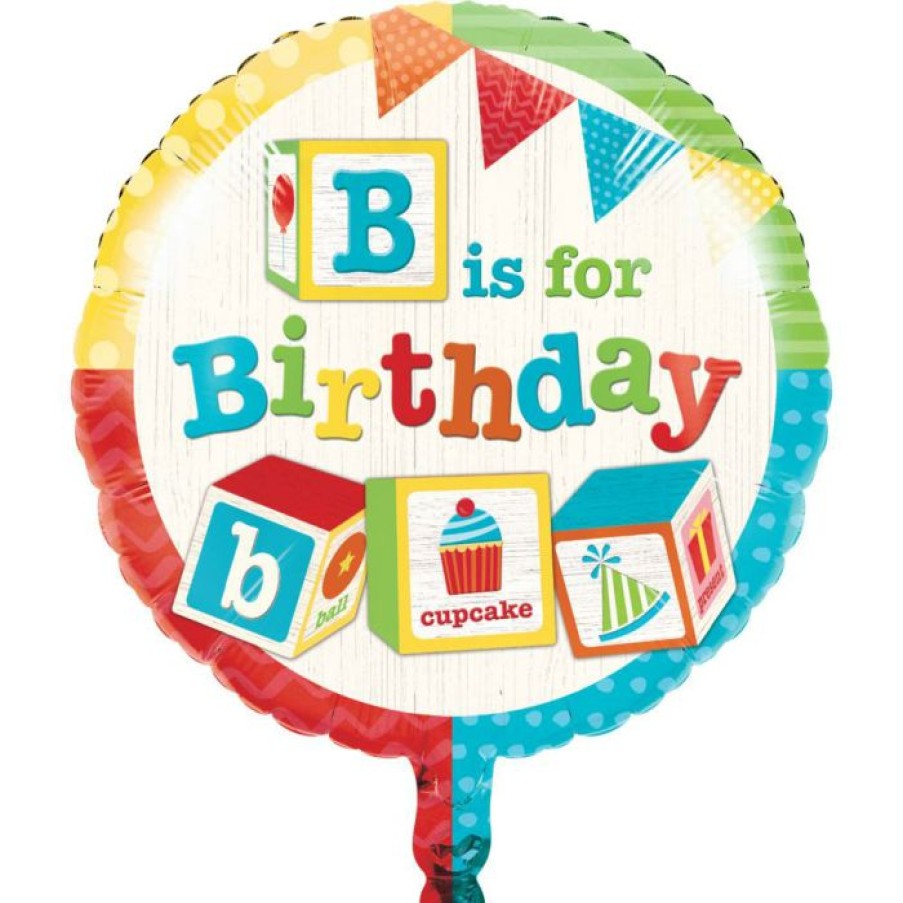 Birthdays * | Creative Converting Abc Birthday Metallic Balloon 18 (Case Pack Of 10) Kids Birthday Party Themes