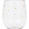 Bridal And Wedding * | Creative Converting Stars Plastic Stemless Wine Glass By Elise Anniversary Decorations