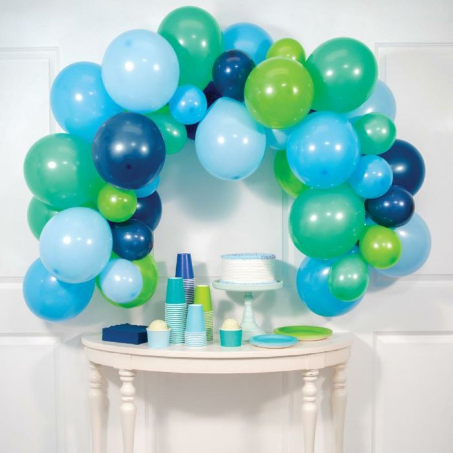 General Decorations * | Creative Converting General Decorations Blue And Green Six Foot Balloon Arch Kit