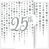 Bridal And Wedding * | Creative Converting Sparkle And Shine 25Th Silver Invitations (48/Case) Anniversary Decorations