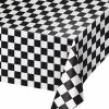 Sports * | Creative Converting Black Check Tablecover Plastic 54 X 108