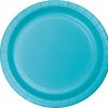 Solid Color Tableware * | Creative Converting Bermuda Blue Dessert Plates, 24 Ct Solid Color Tableware