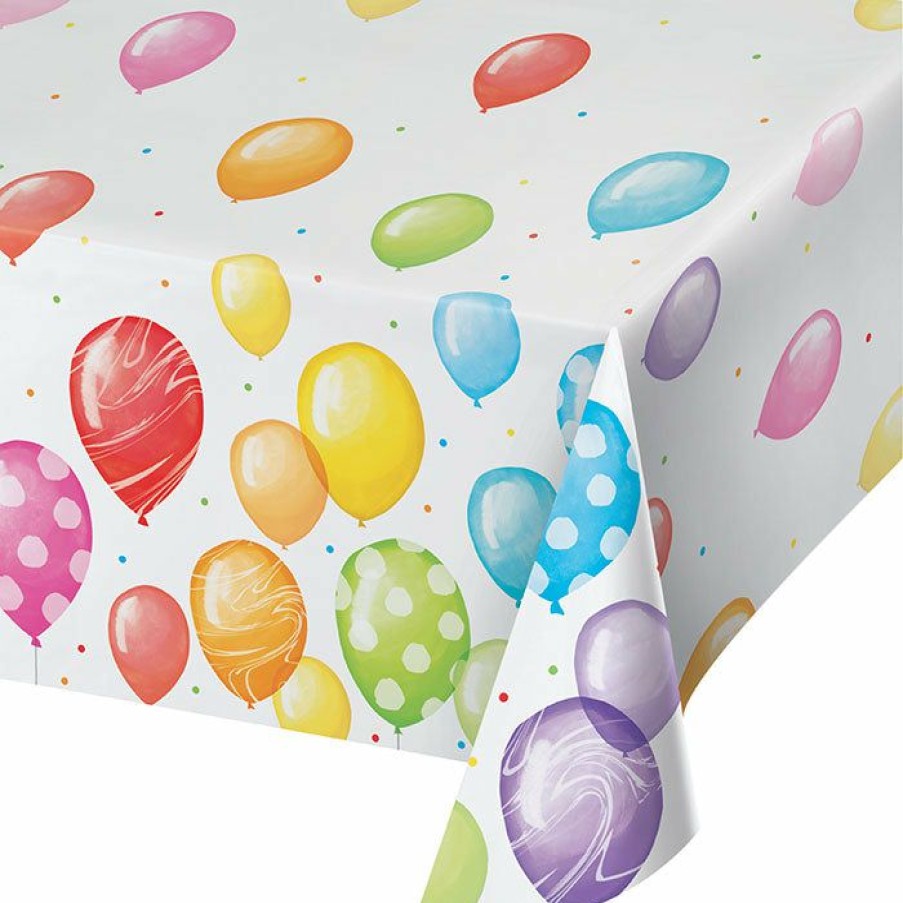 Birthdays * | Creative Converting Balloon Bash Tablecover, Paper 1Ct Adult Birthday Party Themes