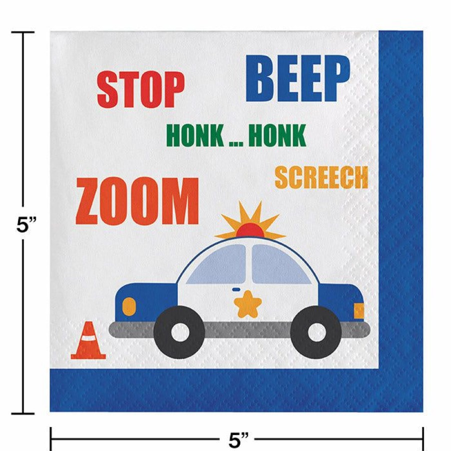 Birthdays * | Creative Converting Traffic Jam Beverage Napkins, 16 Ct