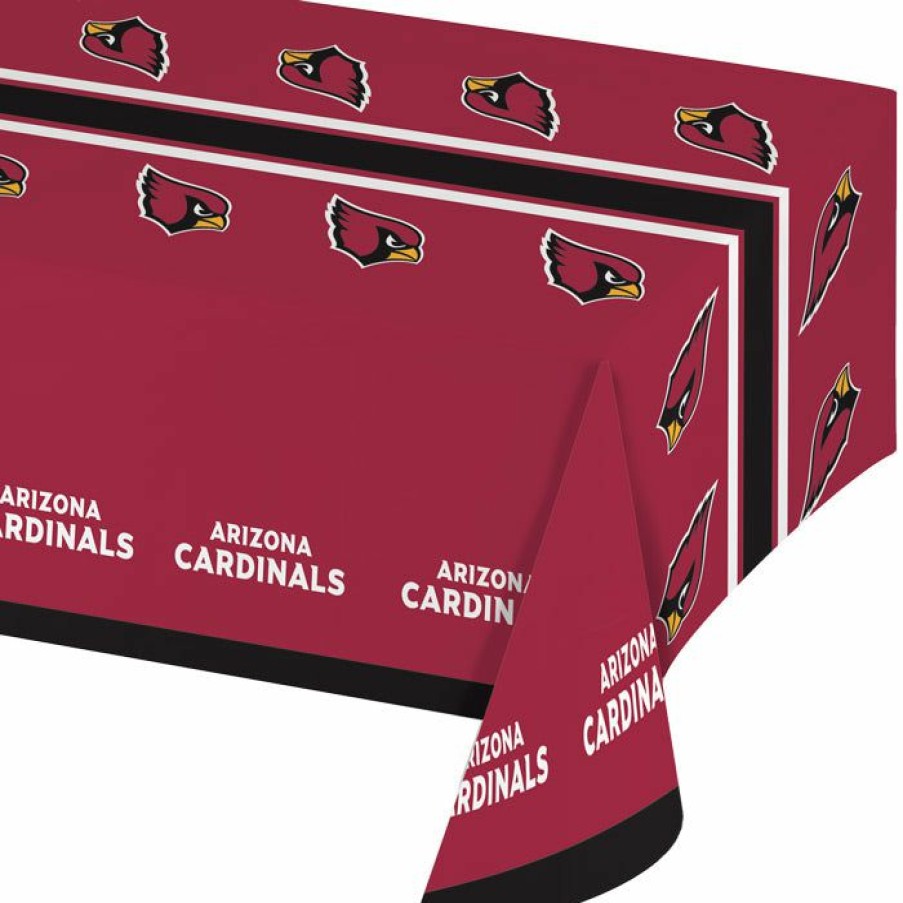 Sports * | Creative Converting Arizona Cardinals Plastic Table Cover, 54 X 102 Nfl And Football Party Supplies