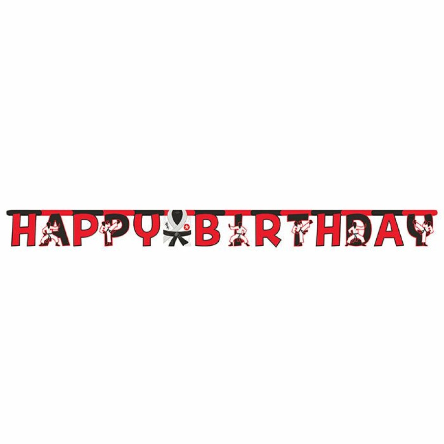 Birthdays * | Creative Converting Kids Birthday Party Themes Karate Party Jointed Banner Lg