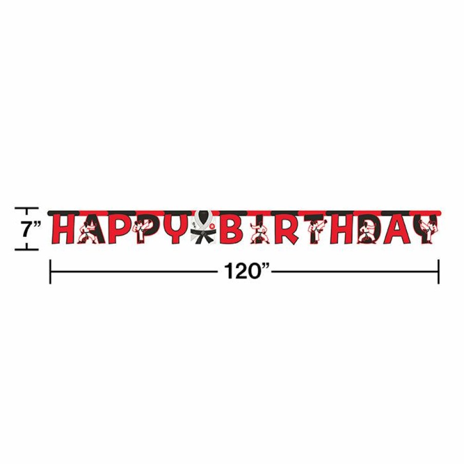 Birthdays * | Creative Converting Kids Birthday Party Themes Karate Party Jointed Banner Lg