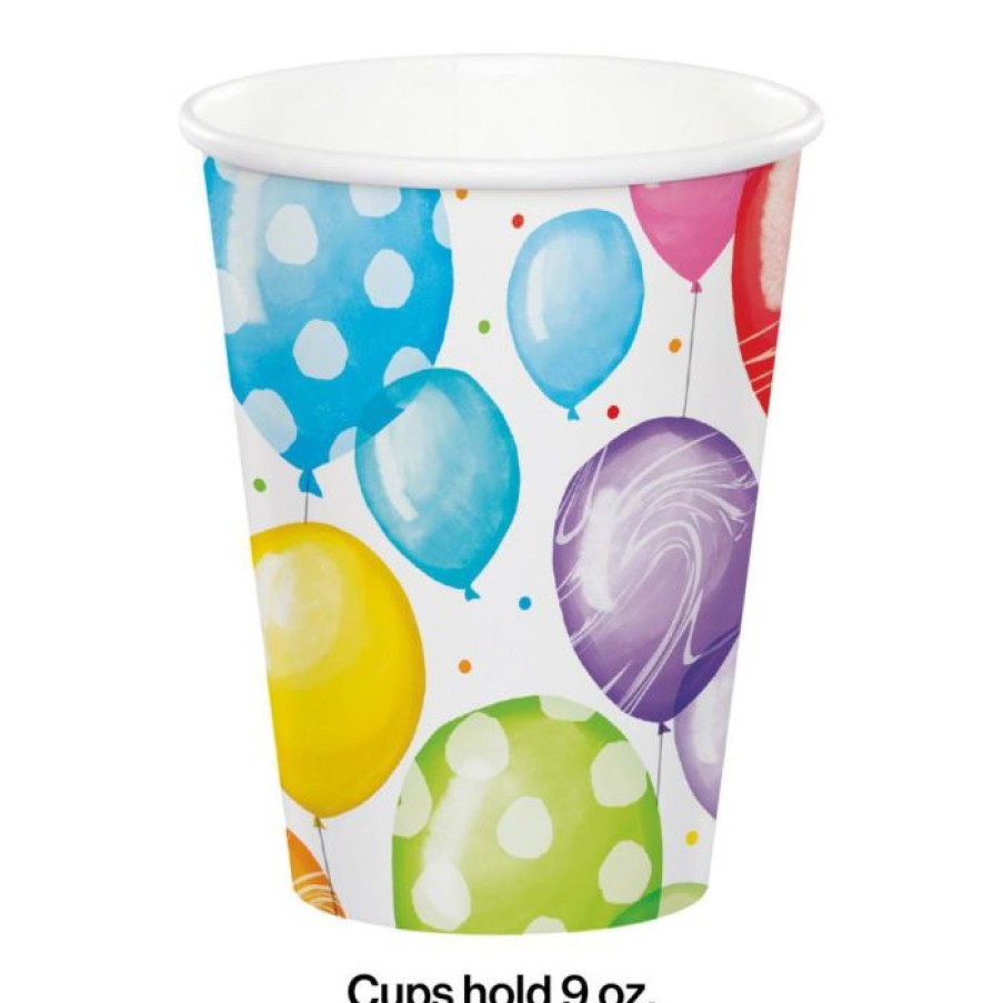 Birthdays * | Creative Converting Adult Birthday Party Themes Balloon Bash Hot/Cold Cup 9Oz. 8Ct