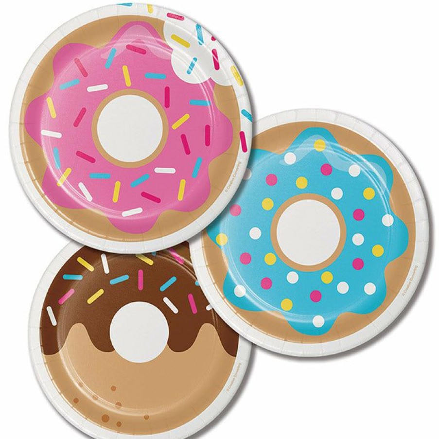 Birthdays * | Creative Converting Kids Birthday Party Themes Donut Time Dessert Plates, 8 Ct