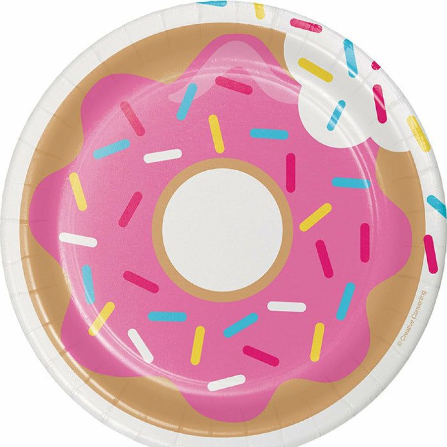 Birthdays * | Creative Converting Kids Birthday Party Themes Donut Time Dessert Plates, 8 Ct