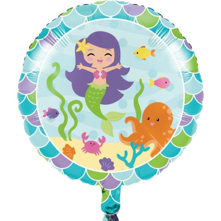 Birthdays * | Creative Converting Mermaid Friends Metallic Balloon (10/Case)