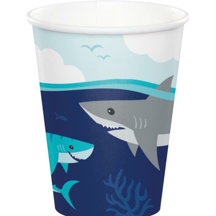 Birthdays * | Creative Converting Kids Birthday Party Themes Shark Party Hot/Cold Cup 9Oz. (8/Pkg)