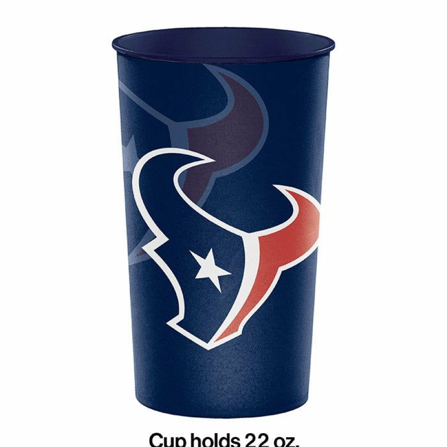 Sports * | Creative Converting Houston Texans Plastic Cup, 22 Oz