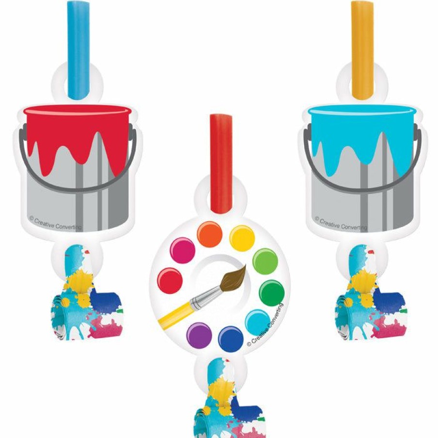 Birthdays * | Creative Converting Art Party Blowouts W/Med, 8 Ct Kids Birthday Party Themes