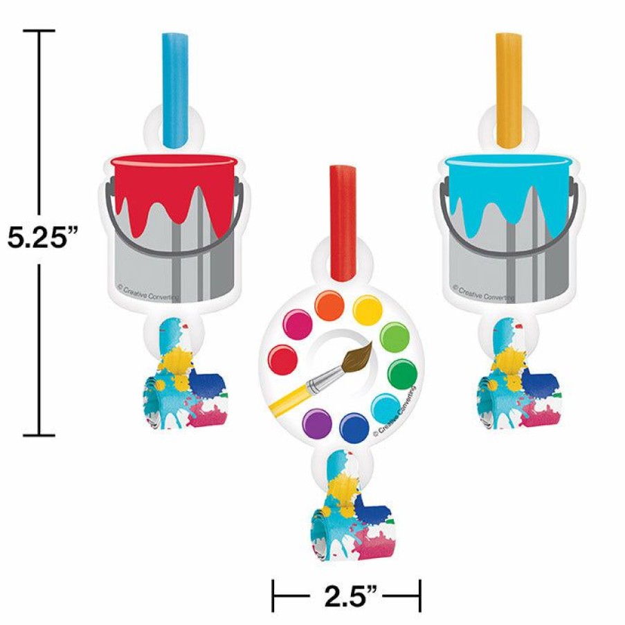 Birthdays * | Creative Converting Art Party Blowouts W/Med, 8 Ct Kids Birthday Party Themes