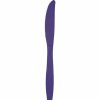 Solid Color Tableware * | Creative Converting Purple Plastic Knives, 50 Ct Solid Color Tableware