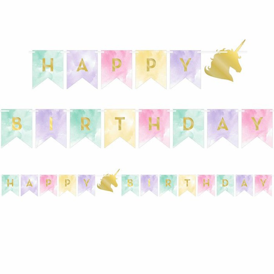 Birthdays * | Creative Converting Sparkle Unicorn Party Banner