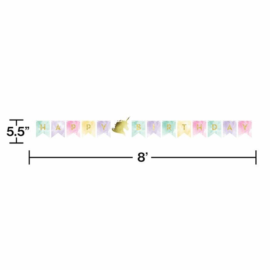 Birthdays * | Creative Converting Sparkle Unicorn Party Banner