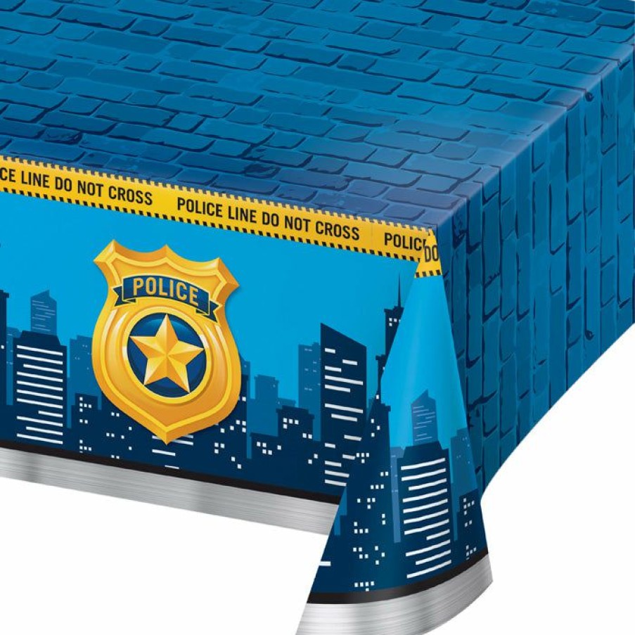 Birthdays * | Creative Converting Police Party Plastic Tablecover All Over Print, 54 X 102