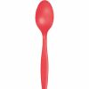 Solid Color Tableware * | Creative Converting Coral Plastic Spoons, 24 Ct