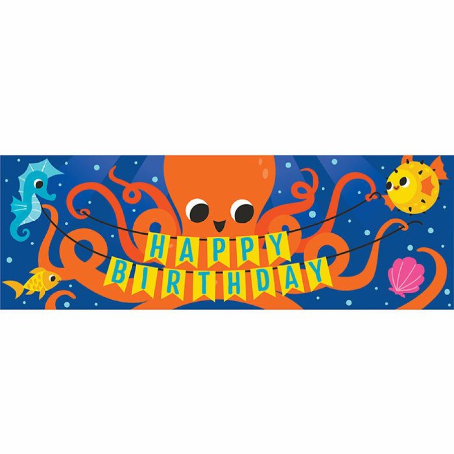 Birthdays * | Creative Converting Ocean Celebration Giant Party Banner Kids Birthday Party Themes