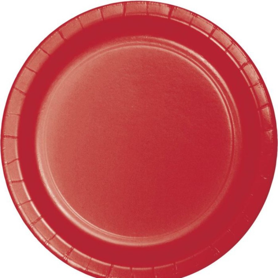 Solid Color Tableware * | Creative Converting Classic Red 10Ct Performa Dessert Plate (10/Pkg) Solid Color Tableware