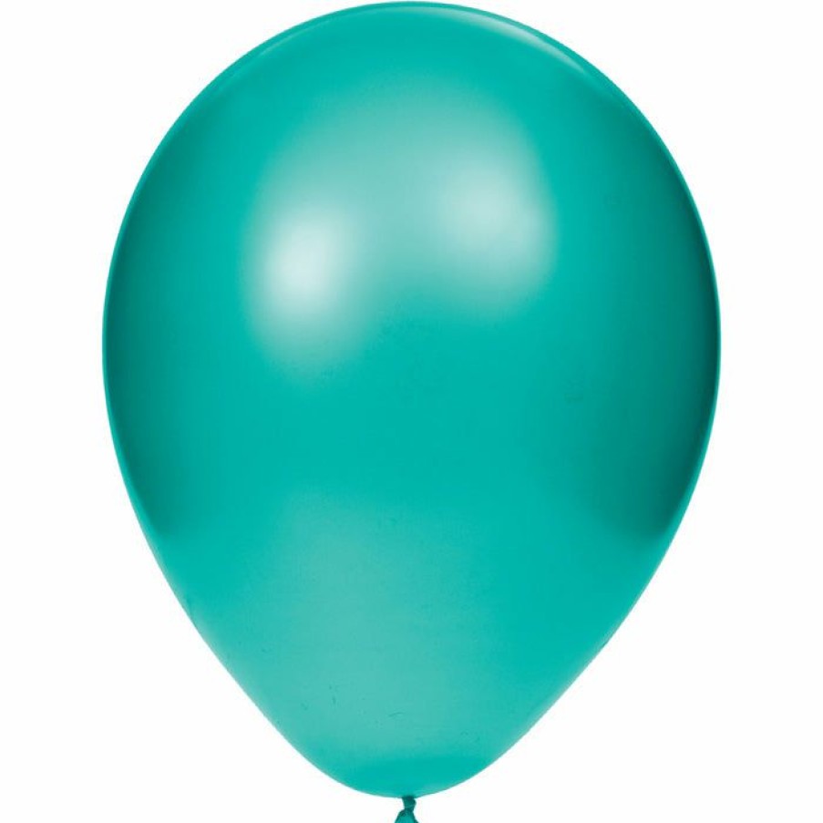 Solid Color Tableware * | Creative Converting Latex Balloons 12 Teal Lagoon, 15 Ct Solid Color Tableware