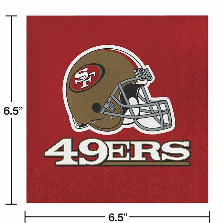 Sports * | Creative Converting San Francisco 49Ers Napkins, 16 Ct Nfl And Football Party Supplies