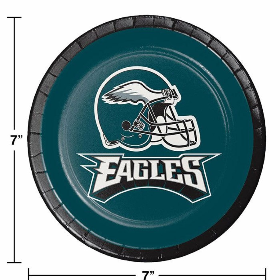 Sports * | Creative Converting Philadelphia Eagles Dessert Plates, 8 Ct