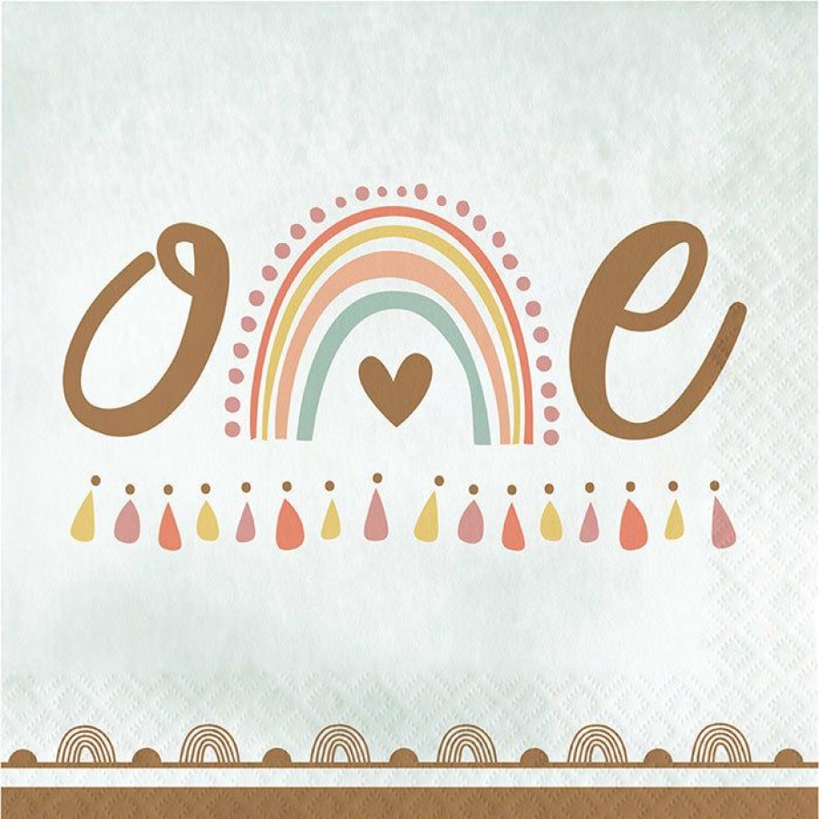 Birthdays * | Creative Converting Boho Rainbow Luncheon Napkin, One 16Ct