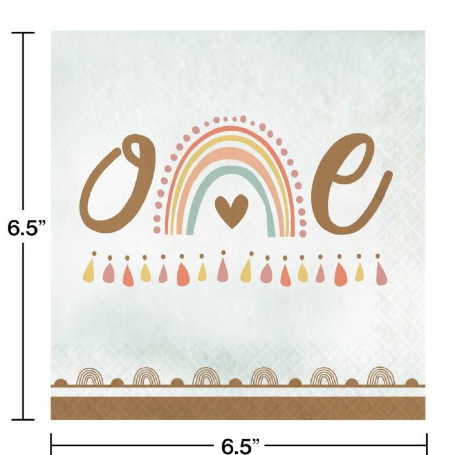 Birthdays * | Creative Converting Boho Rainbow Luncheon Napkin, One 16Ct