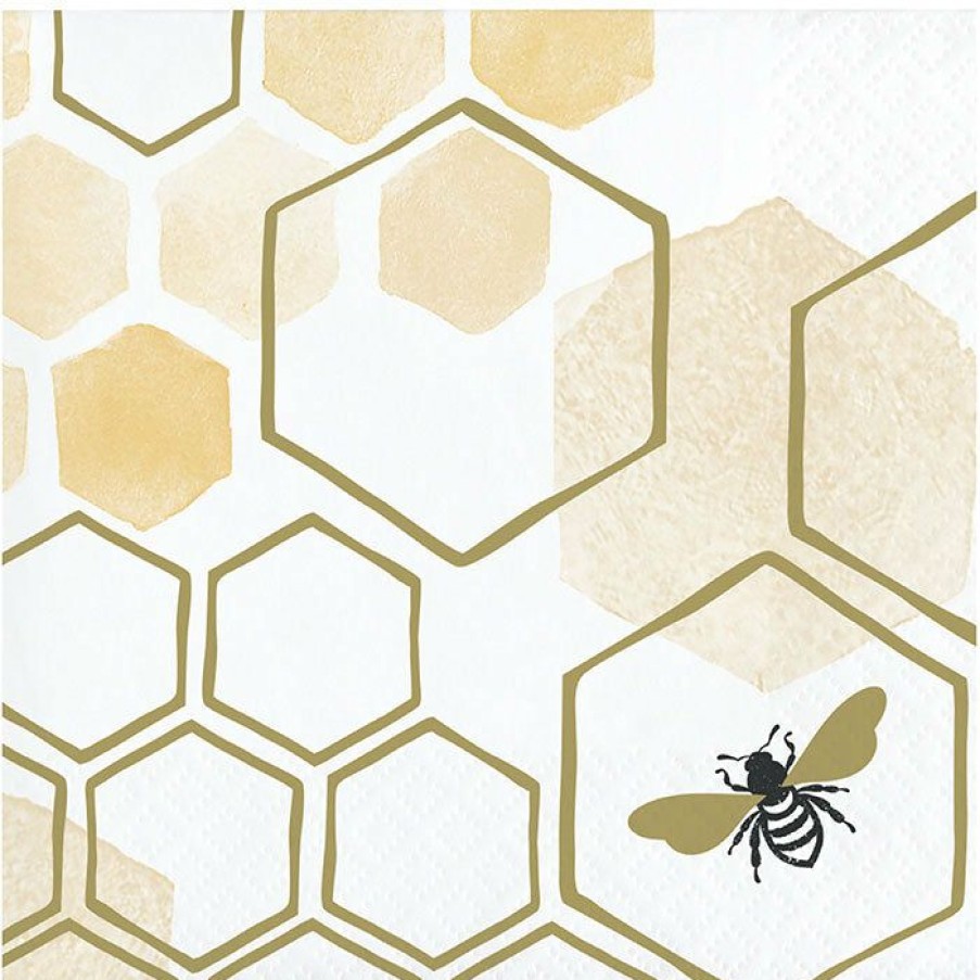 Themed Tableware * | Creative Converting Honeycomb Beverage Napkin 16Ct Themed Tableware