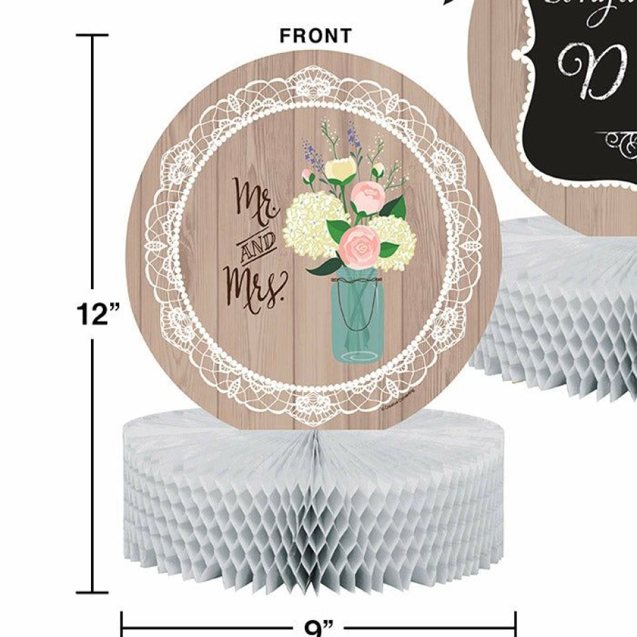 Bridal And Wedding * | Creative Converting Bridal And Wedding Rustic Wedding Centerpiece, Honeycomb, Diecut Set (6/Case)