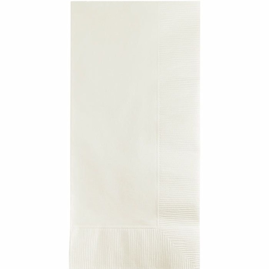 Solid Color Tableware * | Creative Converting White Dinner Napkins 2Ply 1/8Fld, 100 Ct Solid Color Tableware