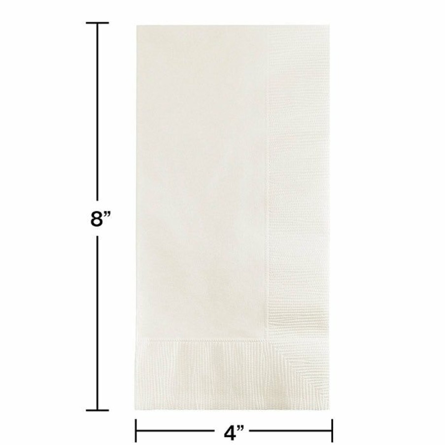 Solid Color Tableware * | Creative Converting White Dinner Napkins 2Ply 1/8Fld, 100 Ct Solid Color Tableware