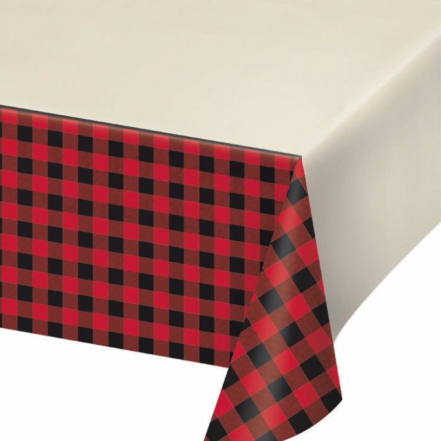 Themed Tableware * | Creative Converting Buffalo Plaid Plastic Tablecover All Over Print, 54 X 102 Themed Tableware