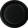 Solid Color Tableware * | Creative Converting Black Paper Plates, 24 Ct Solid Color Tableware