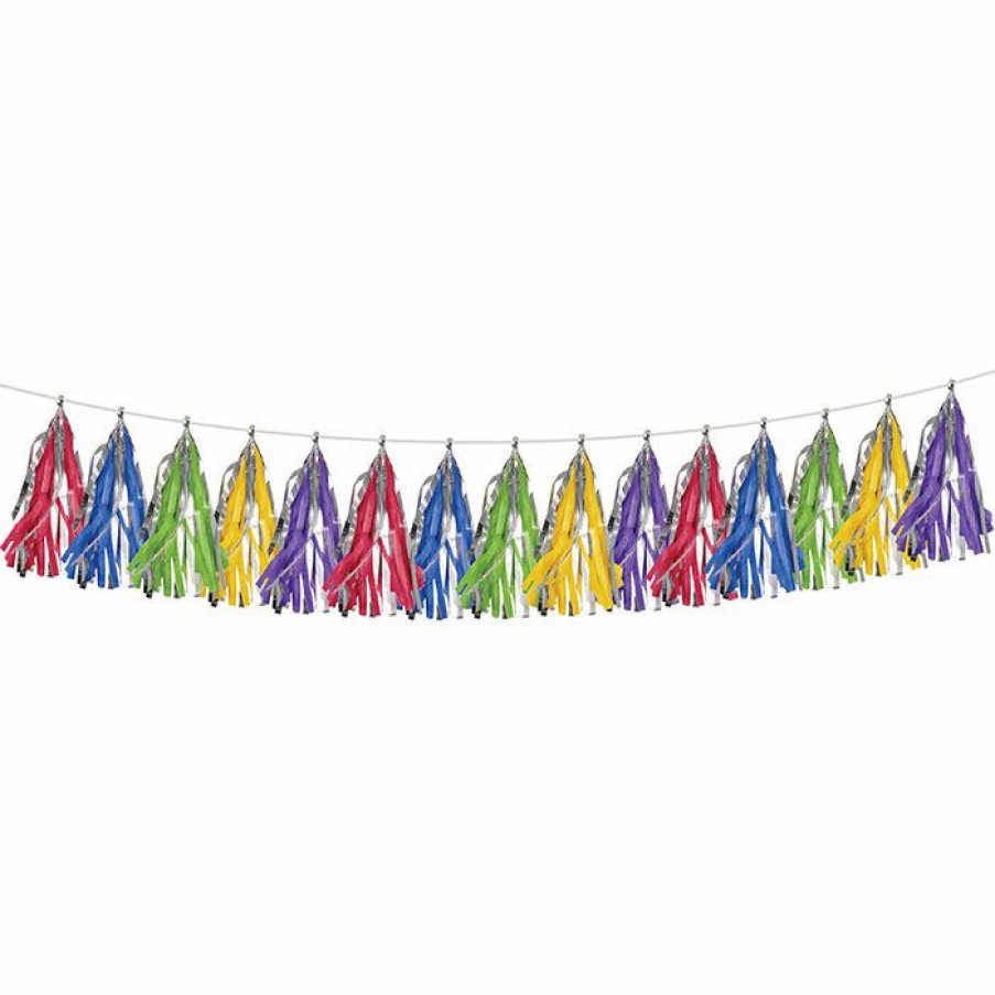 General Decorations * | Creative Converting Primary Colors Tassel Garland, 1Ct