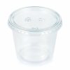 Solid Color Tableware * | Creative Converting Clear 16Ct 5.5 Oz Portion Cups, Clear With Lid, 16 Ct