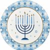 Holidays * | Creative Converting Hanukkah Decorations Hanukkah Celebration Dinner Party Plates 8 Ct